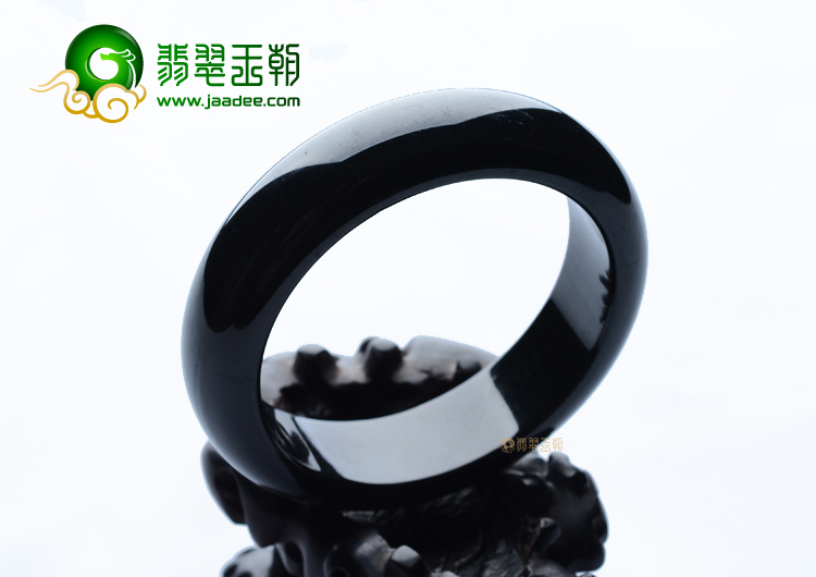 (超值推荐)细糯种墨翠手镯（59mm）