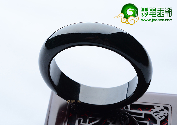 (超值推荐)细糯种墨翠手镯（59mm）