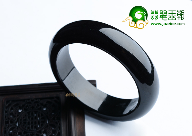 (超值推荐)细糯种墨翠手镯（59mm）