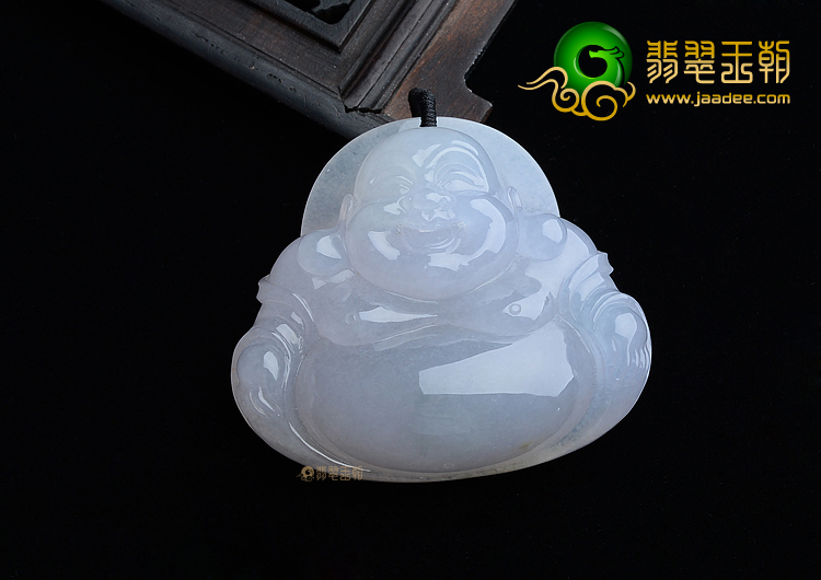 (超值推荐)糯冰种淡紫罗兰玉佛挂件