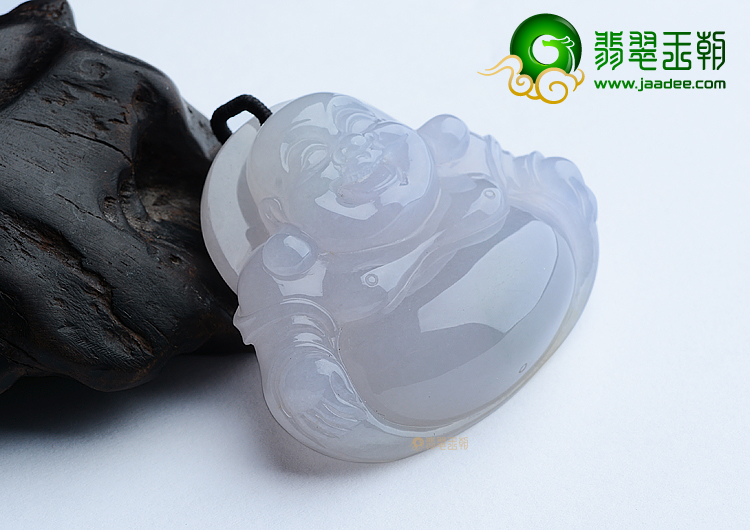 (超值推荐)糯冰种淡紫罗兰玉佛挂件