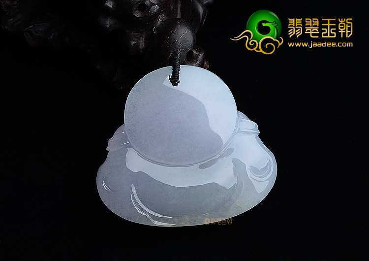 (超值推荐)糯冰种淡紫罗兰玉佛挂件