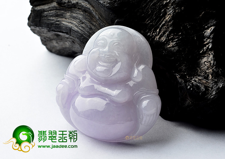 (超值推荐)糯冰种紫罗兰玉佛挂件