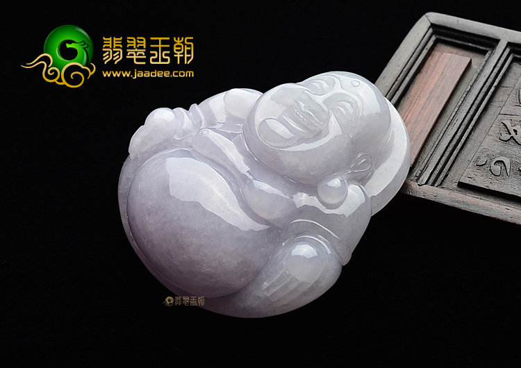 (超值推荐)糯冰种紫罗兰玉佛挂件