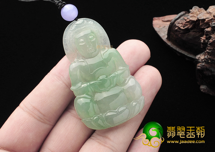 冰种晴水观音挂件