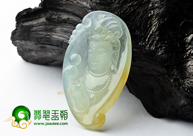 (超值推荐)冰种黄翡观音挂件