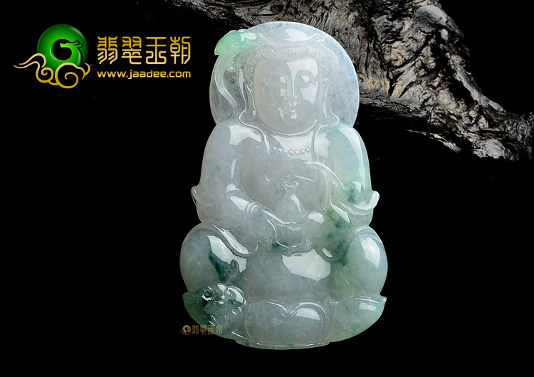 (超值推荐)糯冰种飘花观音挂件