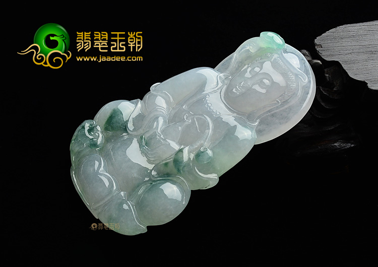 (超值推荐)糯冰种飘花观音挂件