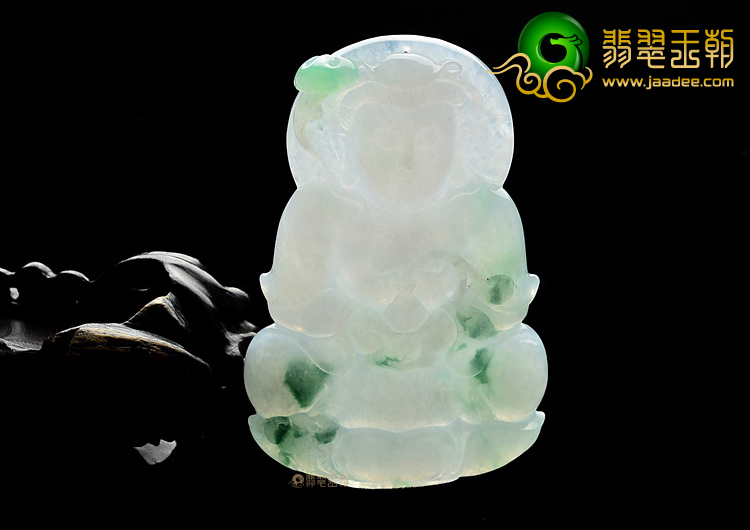 (超值推荐)糯冰种飘花观音挂件