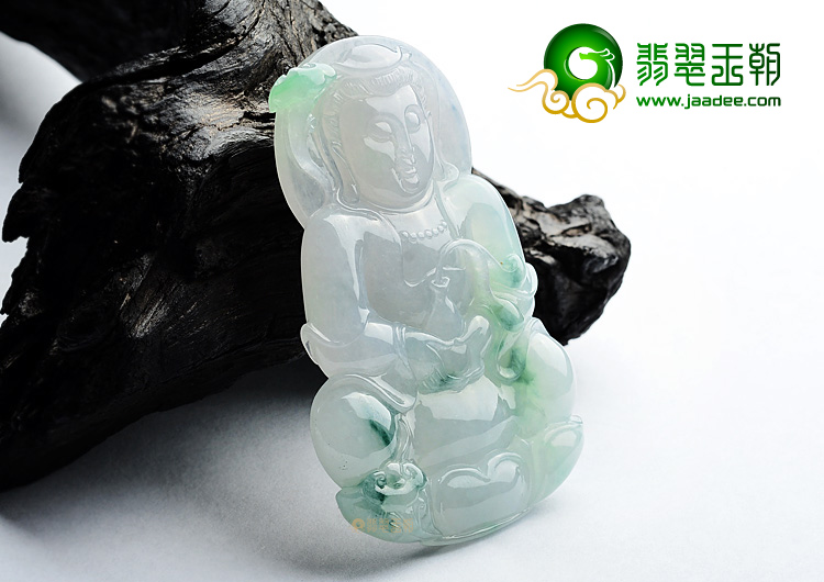 (超值推荐)糯冰种飘花观音挂件