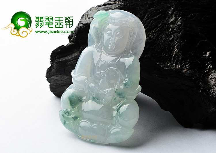 (超值推荐)糯冰种飘花观音挂件