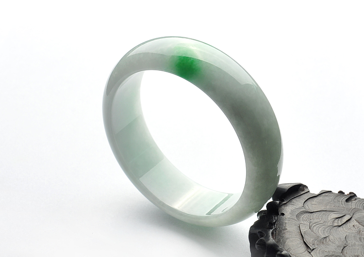 糯冰种飘翠手镯(60.5mm)