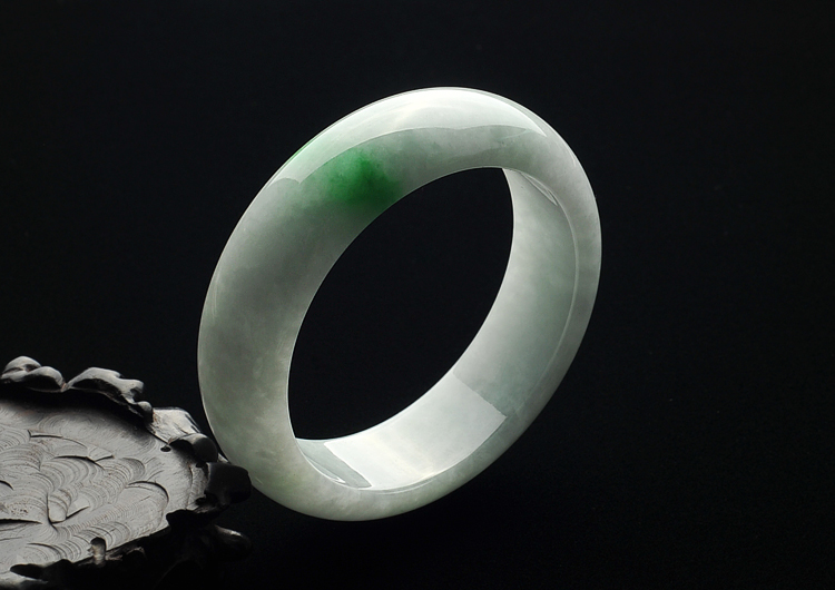 糯冰种飘翠手镯(56.3mm)