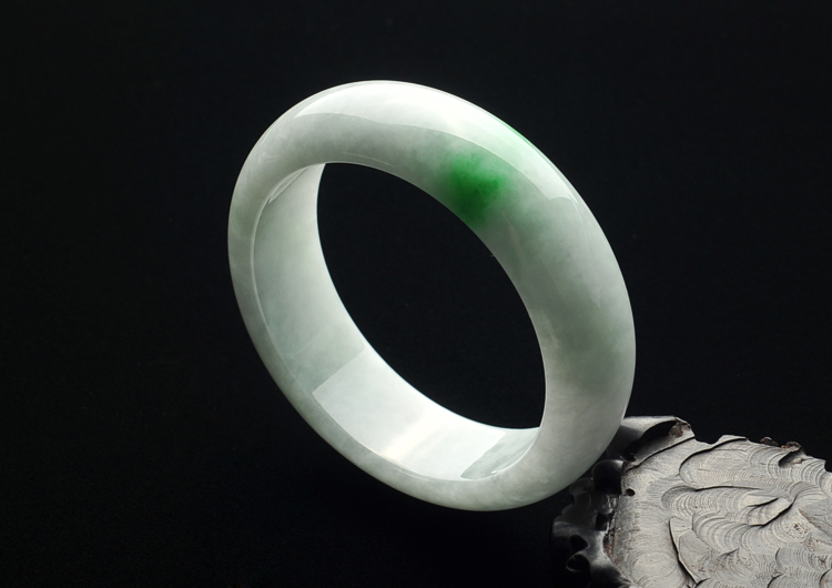 糯冰种飘翠手镯(56.3mm)