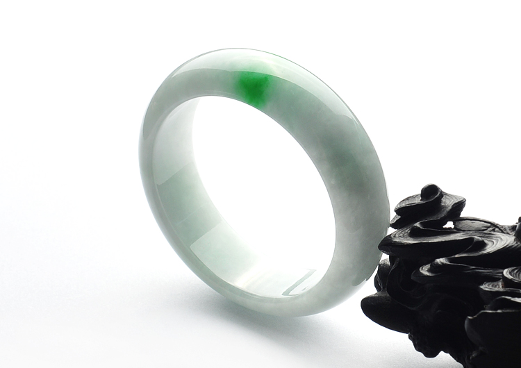 糯冰种飘翠手镯(56.3mm)