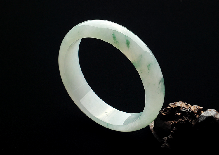 (超值推荐)冰种飘花手镯(59.6mm)