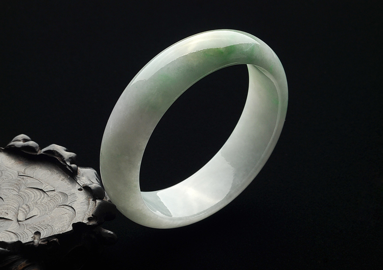 糯冰种飘花手镯(57.2mm)