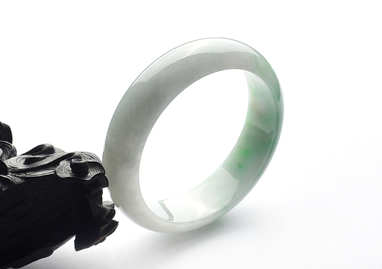 糯冰种飘花手镯(57.2mm)