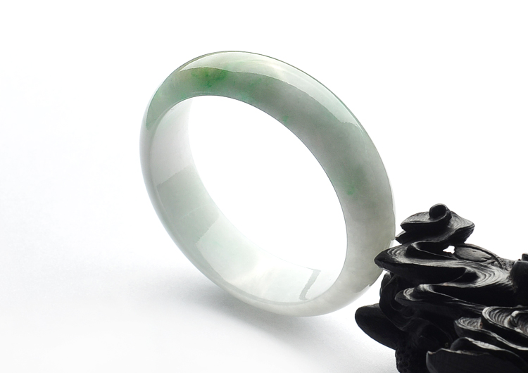 糯冰种飘花手镯(57.2mm)