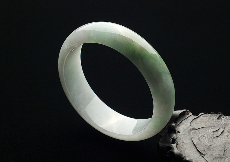 糯冰种飘花手镯(57.2mm)