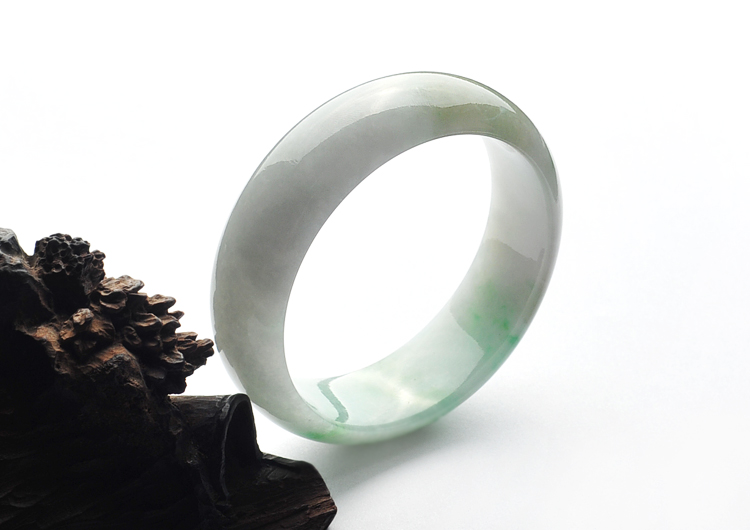 糯冰种飘花手镯(57.5mm)