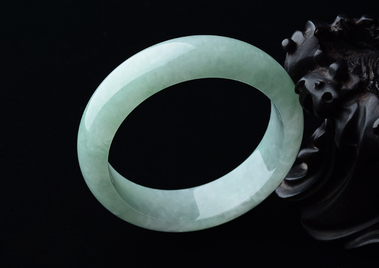 糯冰种豆色手镯（58.6mm）