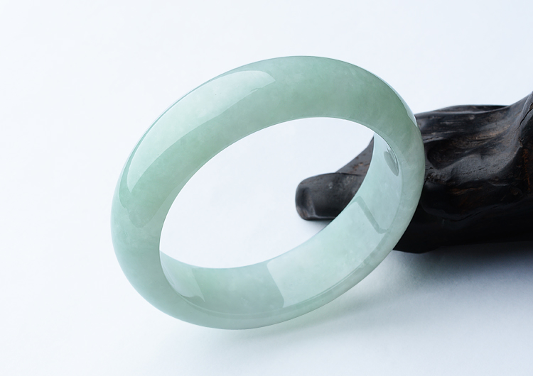 糯冰种豆色手镯（58.6mm）