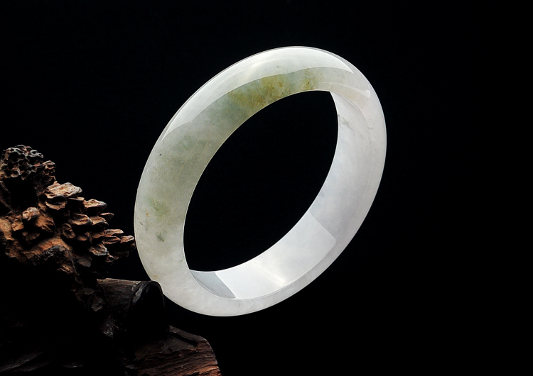 糯冰种飘花手镯(54.5mm)