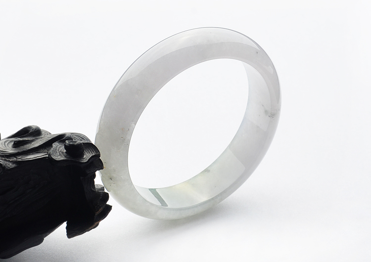 糯冰种飘花手镯(54.5mm)