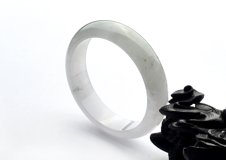 糯冰种飘花手镯(54.5mm)