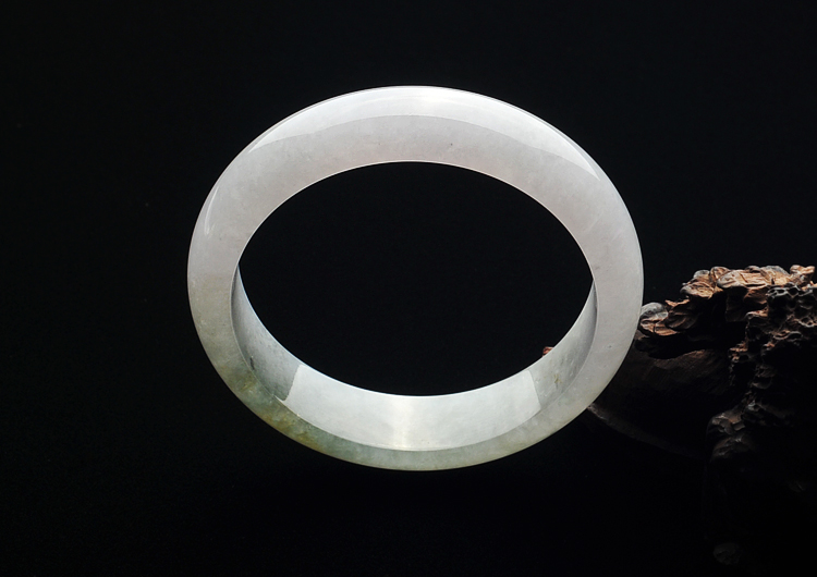 糯冰种飘花手镯(54.5mm)