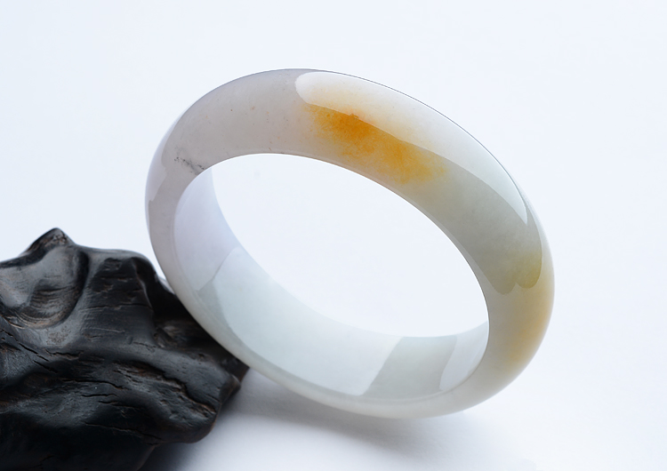 （超值推荐）糯冰种紫罗兰黄翡手镯（61mm）