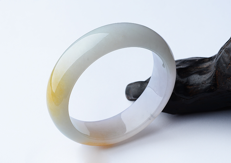 （超值推荐）糯冰种紫罗兰黄翡手镯（61mm）