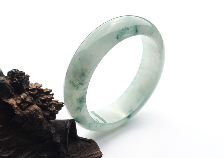 糯冰种飘花手镯(57.2mm)
