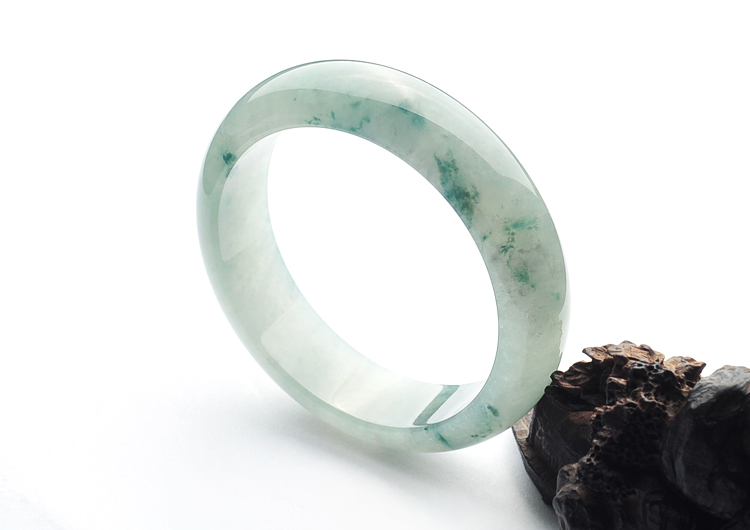 糯冰种飘花手镯(57.2mm)