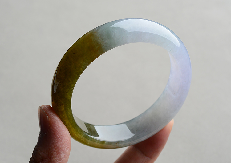 （超值推荐）糯冰种紫罗兰褐黄翡手镯（58mm）