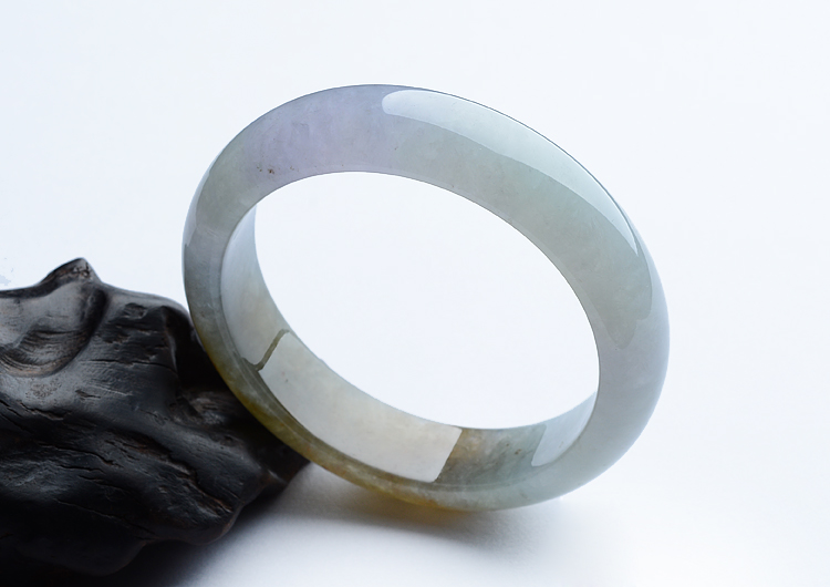 （超值推荐）糯冰种紫罗兰褐黄翡手镯（58mm）