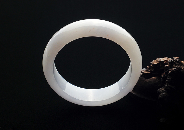 糯冰种淡紫罗兰手镯(54.6mm)