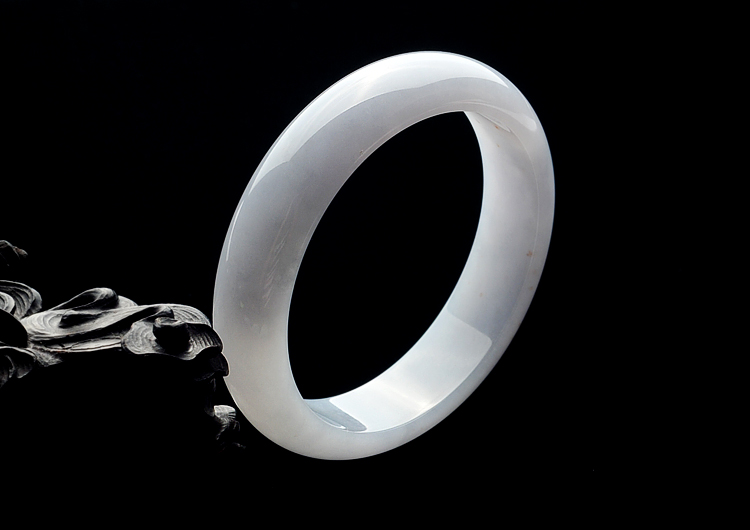 糯冰种淡紫罗兰手镯(59.1mm)