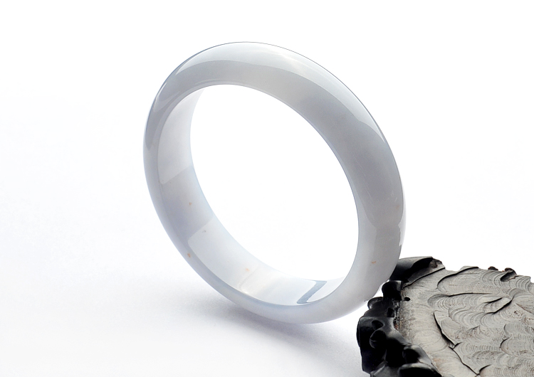 糯冰种淡紫罗兰手镯(59.1mm)