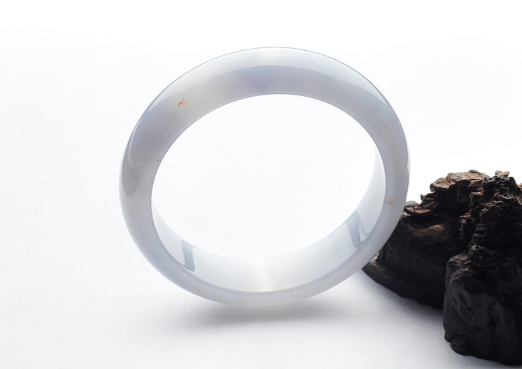 糯冰种淡紫罗兰手镯(59mm)