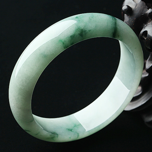 糯冰种晴水飘蓝花手镯（58.4mm）
