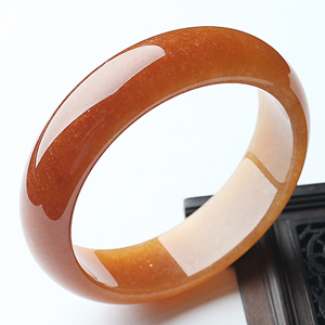 (超值推荐)糯冰种蜜糖黄翡手镯（58.5mm）