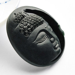 （一口价扫货）冰种墨翠释迦牟尼挂件