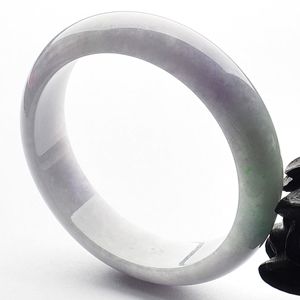糯冰种淡春带彩手镯(59mm)