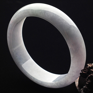 糯冰种淡春带彩手镯(58mm)