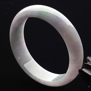 糯冰种淡春带彩手镯(58.5mm)