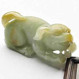 (超值推荐)糯冰种淡黄翡旺财挂件