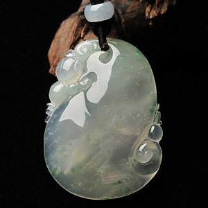 (超值推荐)冰种飘花如意挂件