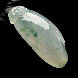 冰种略飘花人生如意挂件